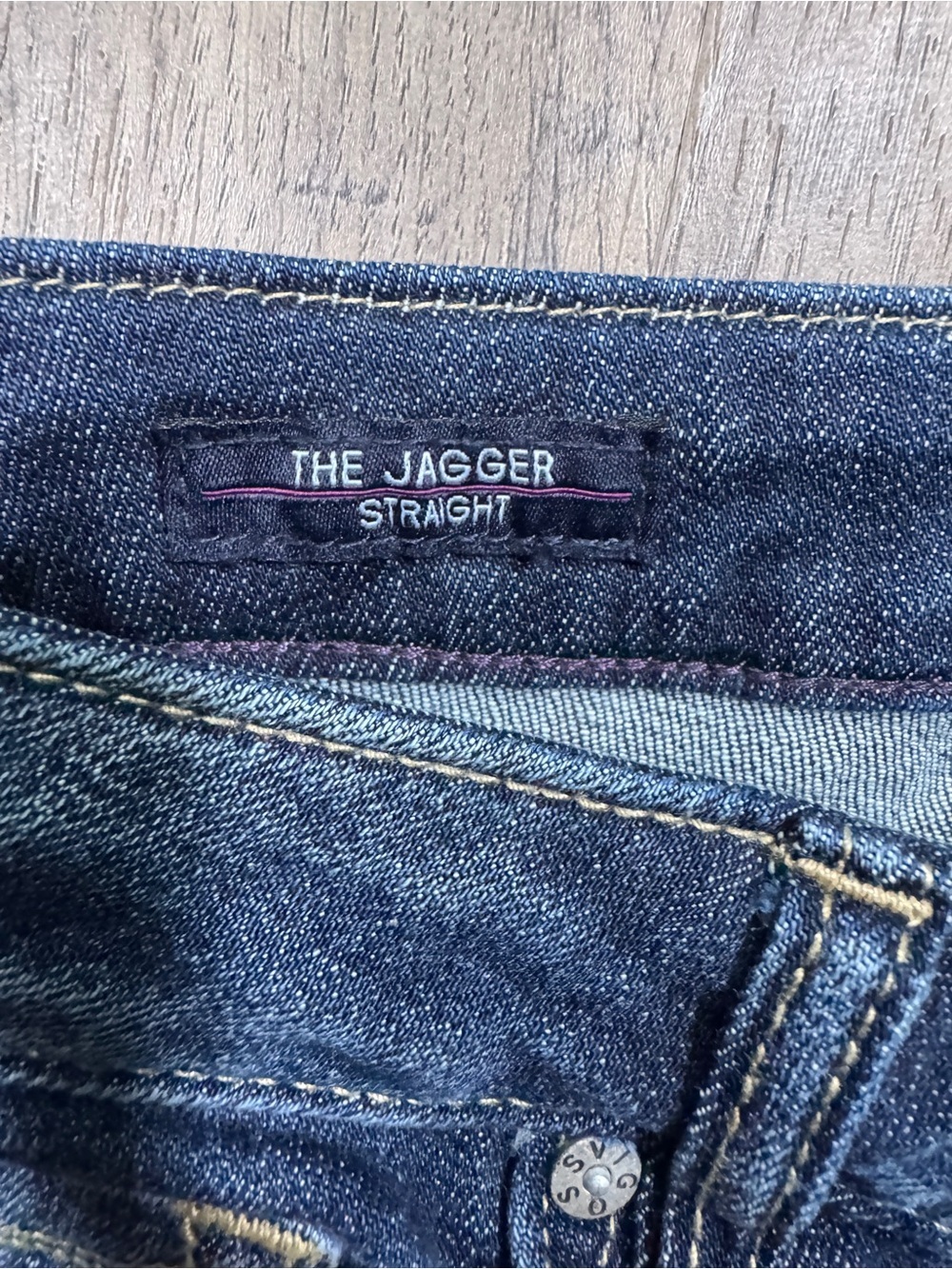 Vigoss THE JAGGER Straight Women's Distressed Button Fly Jeans - Size W27 / L26 - Picture 7 of 14